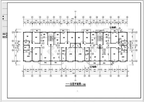 經(jīng)典多層住宅樓建筑cad平面立剖施工圖紙