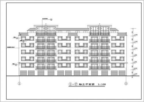 某地6層框架結構住宅建筑設計施工圖圖紙