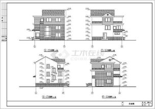 某農村3層框架結構別墅式住宅全套建筑施工圖紙